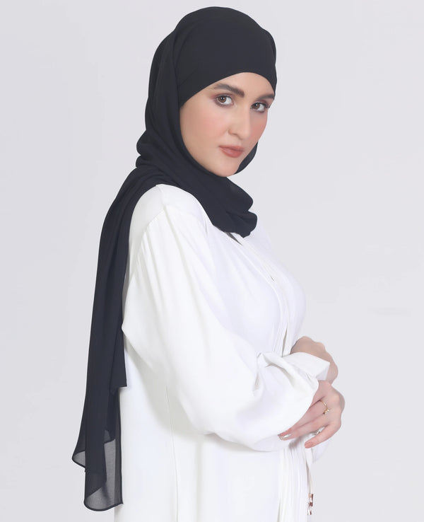 Classic Chiffon Hijab Black