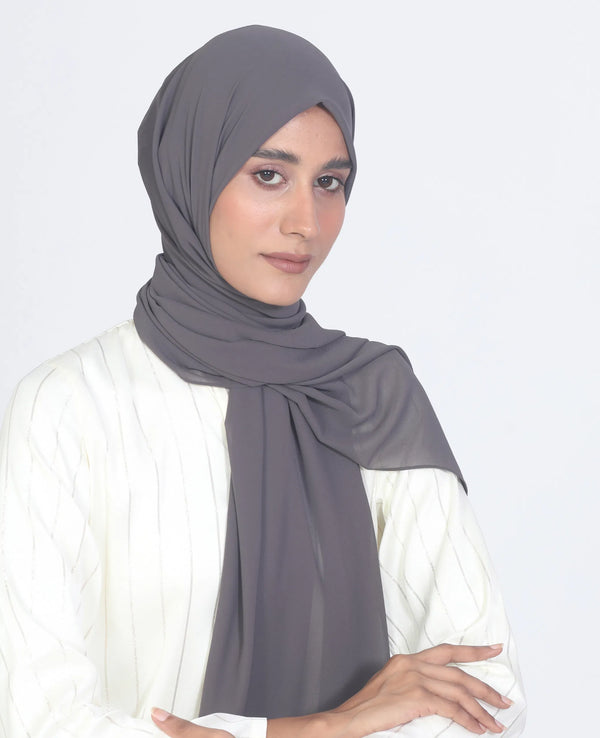 Classic Chiffon Hijab Graphite