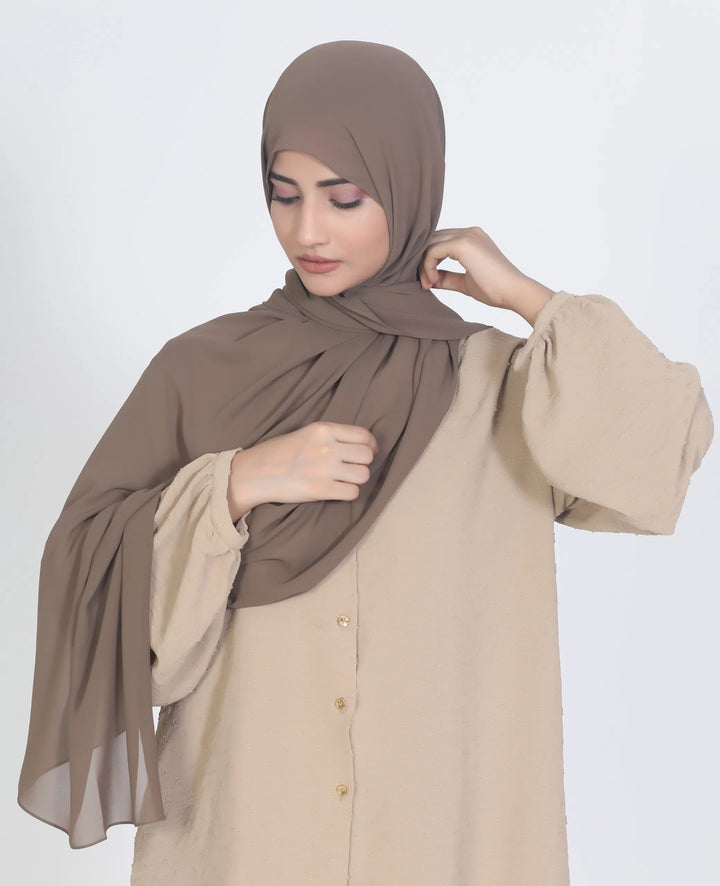 Classic Chiffon Hijab Mud Brown