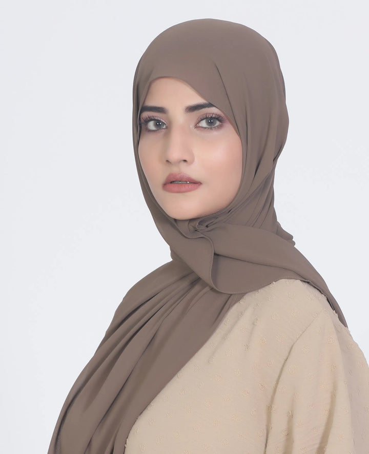 Classic Chiffon Hijab Mud Brown