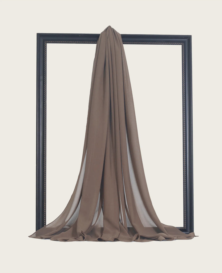 Classic Chiffon Hijab Mud Brown