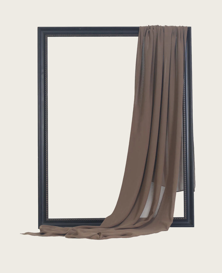 Classic Chiffon Hijab Mud Brown