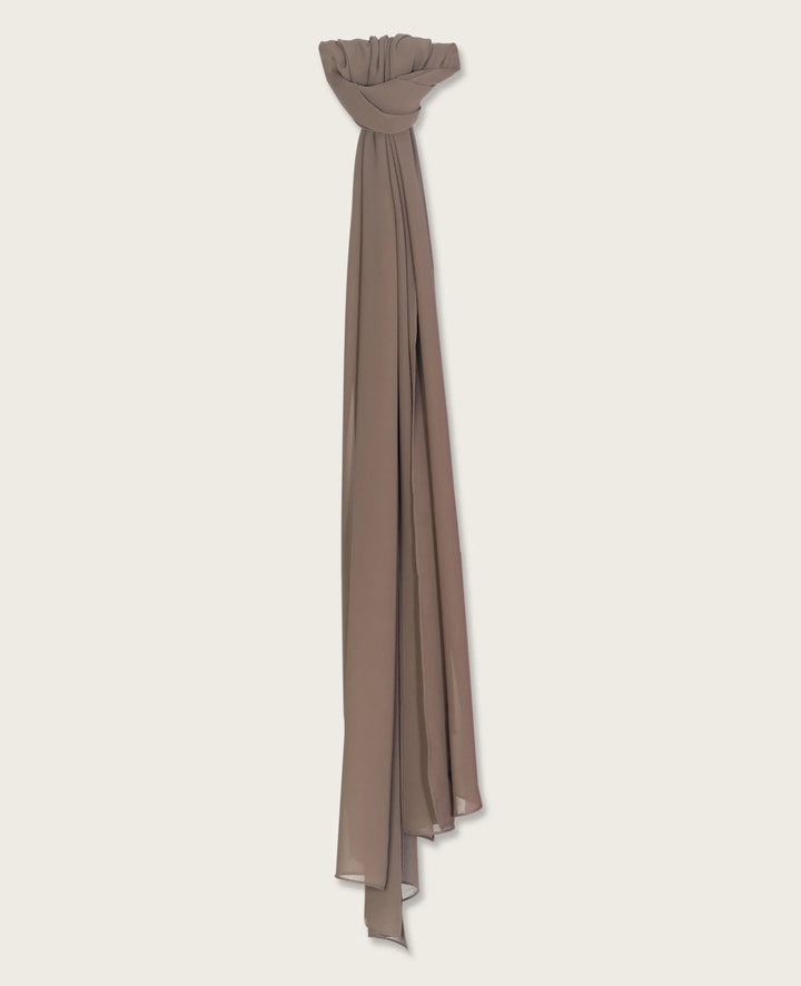 Classic Chiffon Hijab Mud Brown