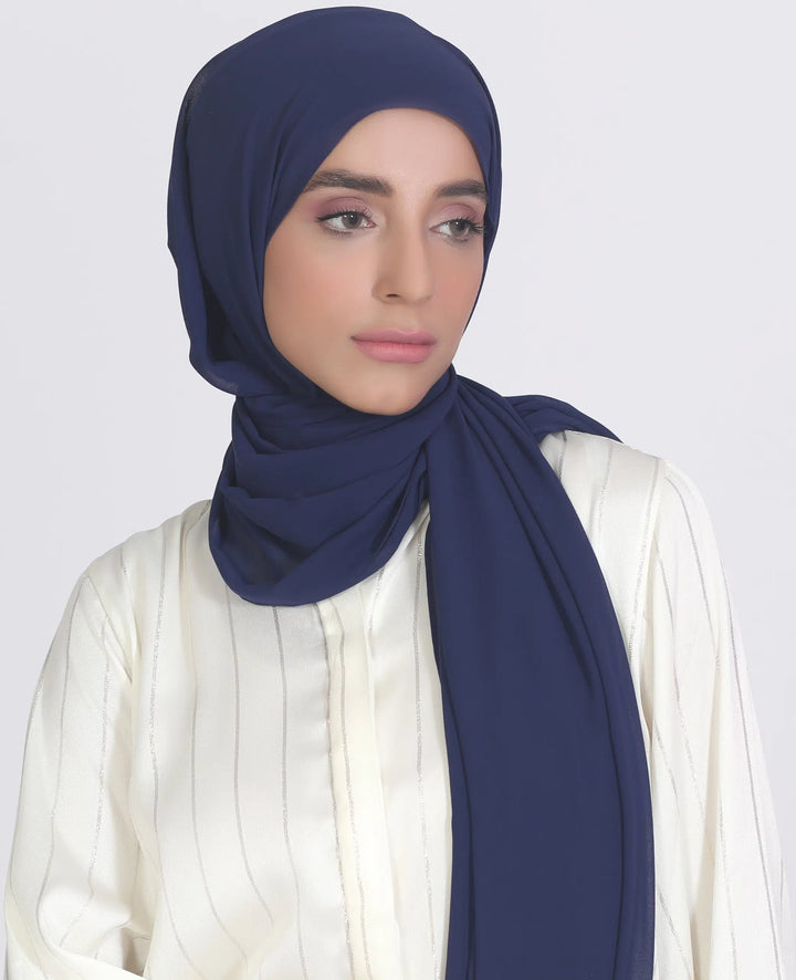 Classic Chiffon Hijab Navy