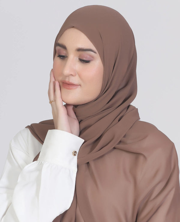 Classic Chiffon Hijab Walnut