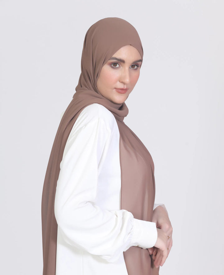 Classic Chiffon Hijab Walnut