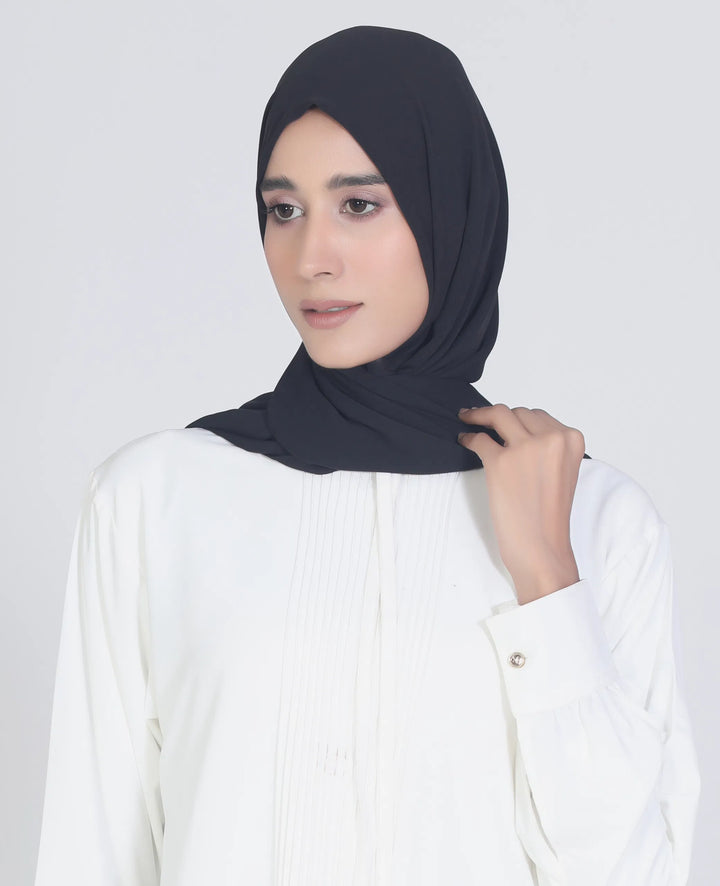 Premium Chiffon Hijab Midnight Black