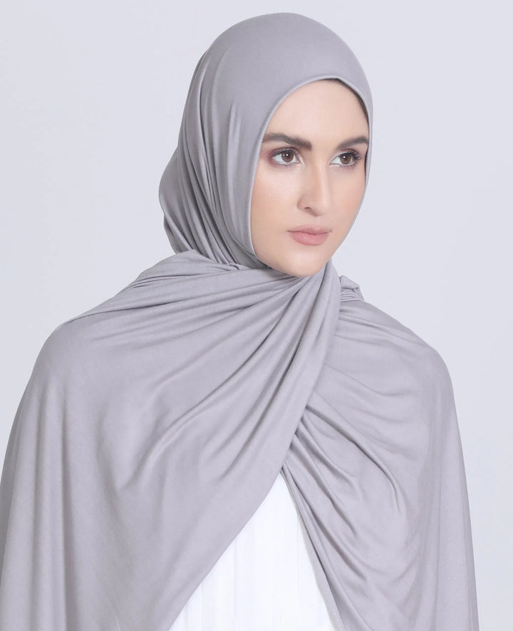 Premium Jersey Hijab Classic Grey