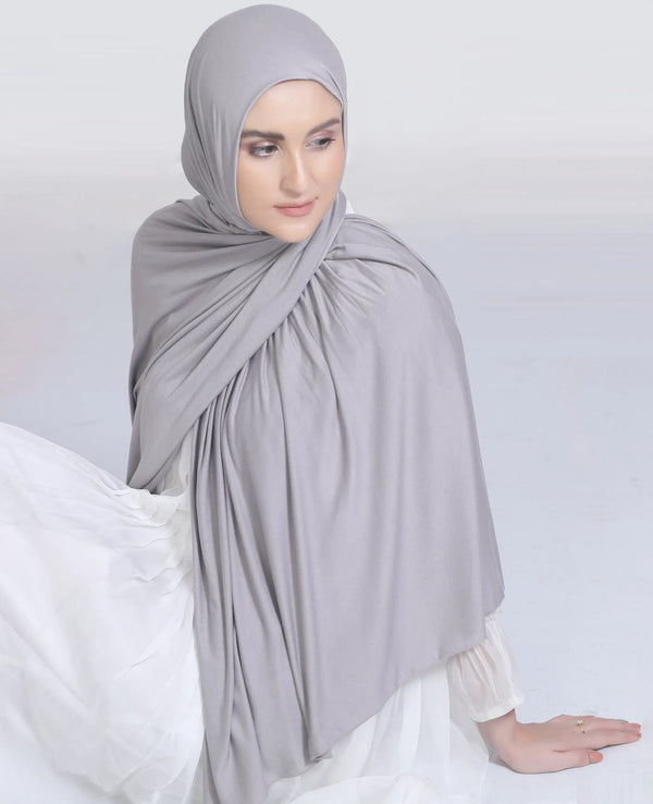 Premium Jersey Hijab Classic Grey