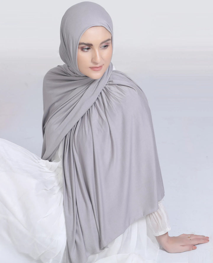 Premium Jersey Hijab Classic Grey