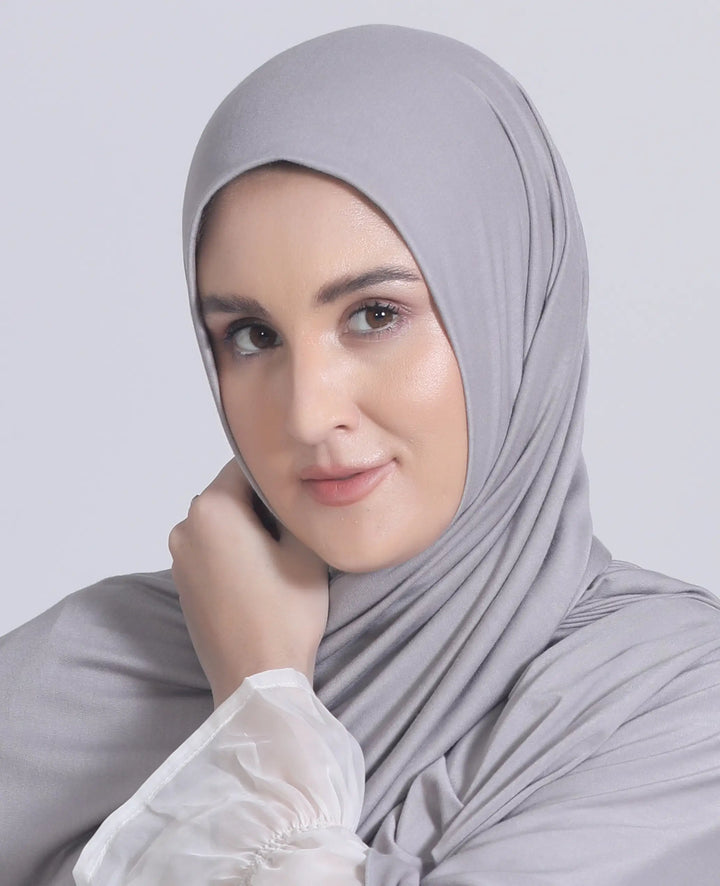 Premium Jersey Hijab Classic Grey