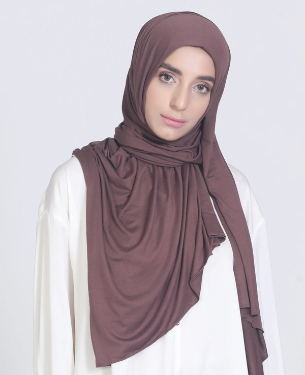 Premium Jersey Hijab Cocoa Brown