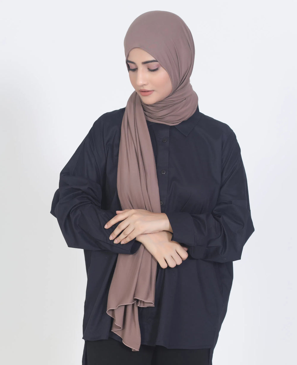 Premium Jersey Hijab- Mocha Brown