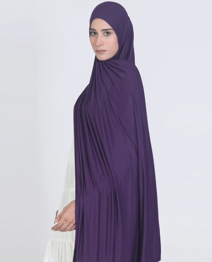 Premium Jersey Hijab Deep Purple