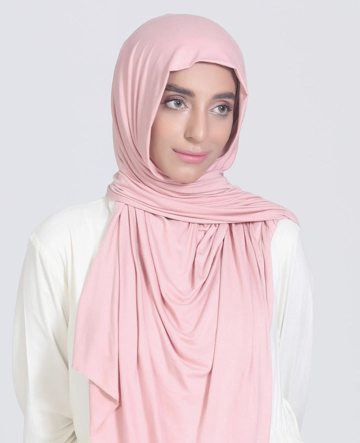Premium Jersey Hijab Pastel Pink
