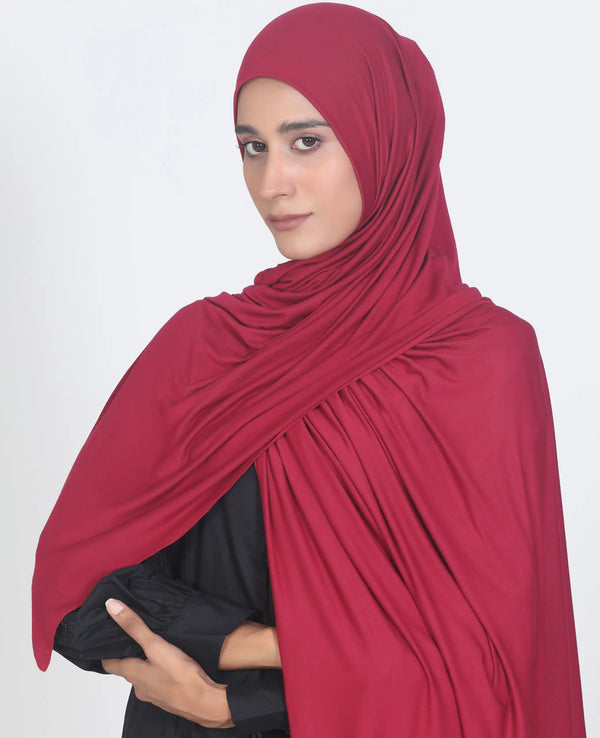 Premium Jersey Hijab Red Majesty
