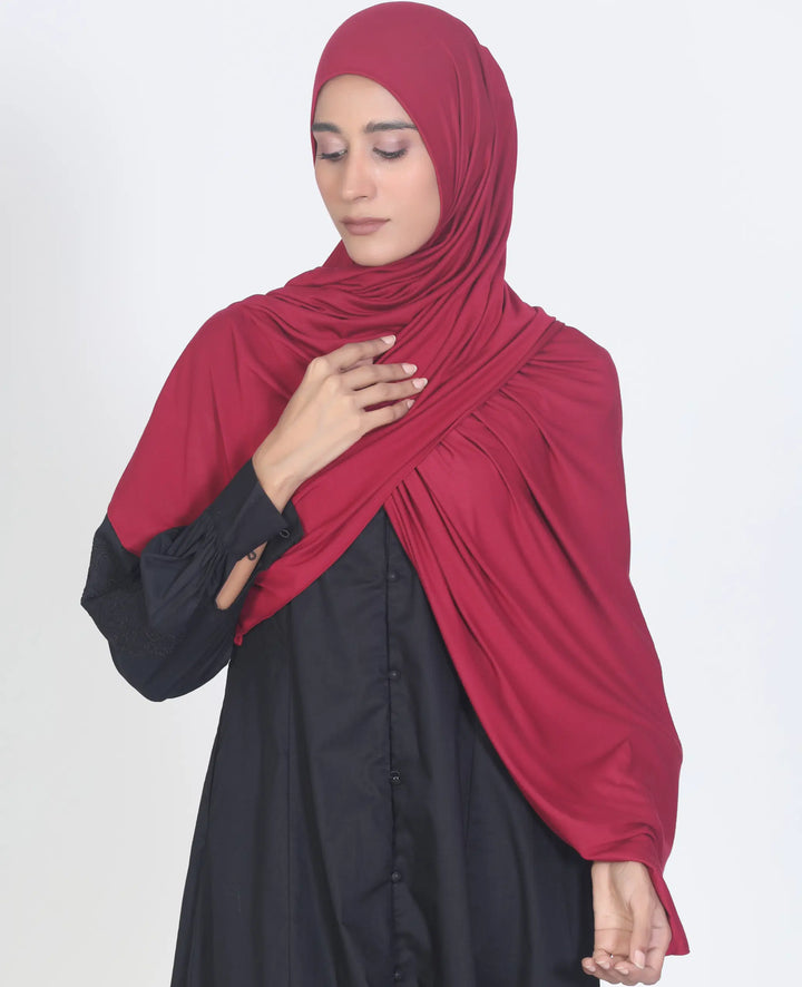 Premium Jersey Hijab Red Majesty