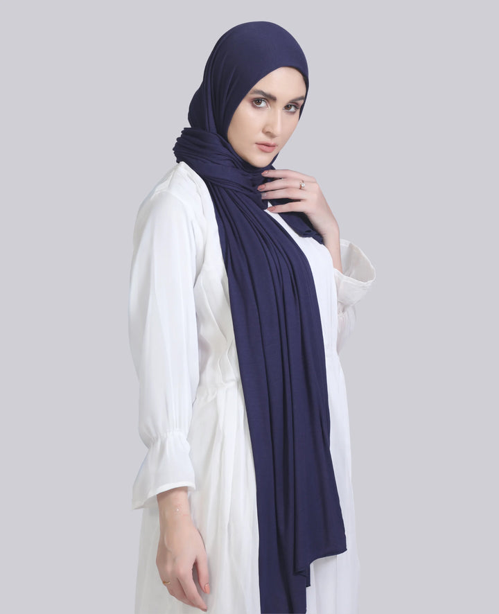 Premium Jersey Hijab Royal Navy