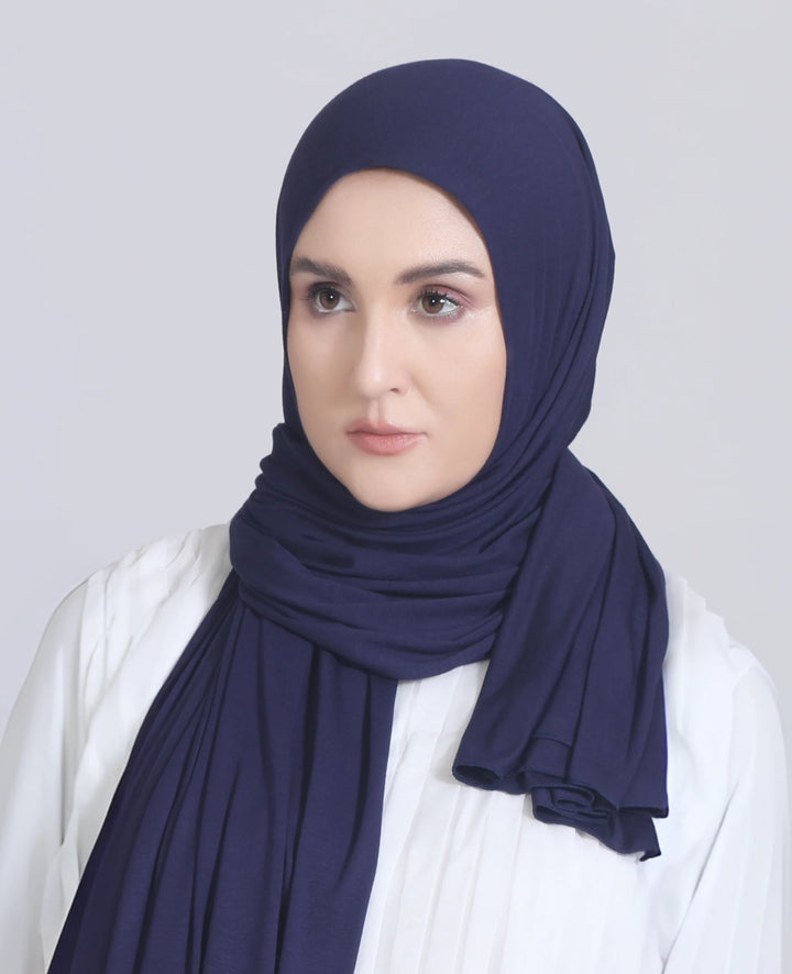 Premium Jersey Hijab Royal Navy