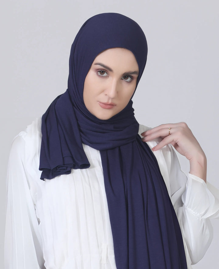 Premium Jersey Hijab Royal Navy